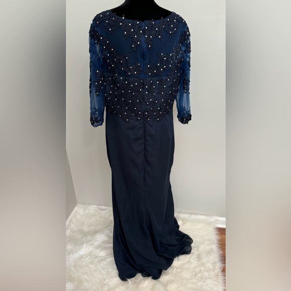 Navy Blue Mother of Bride Dress - Picture 4 of 6